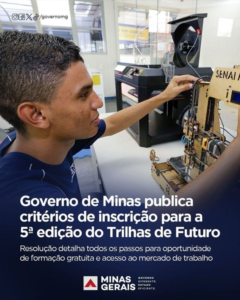 Governo de Minas Abre Inscrições para 5ª Edição do Trilhas de Futuro