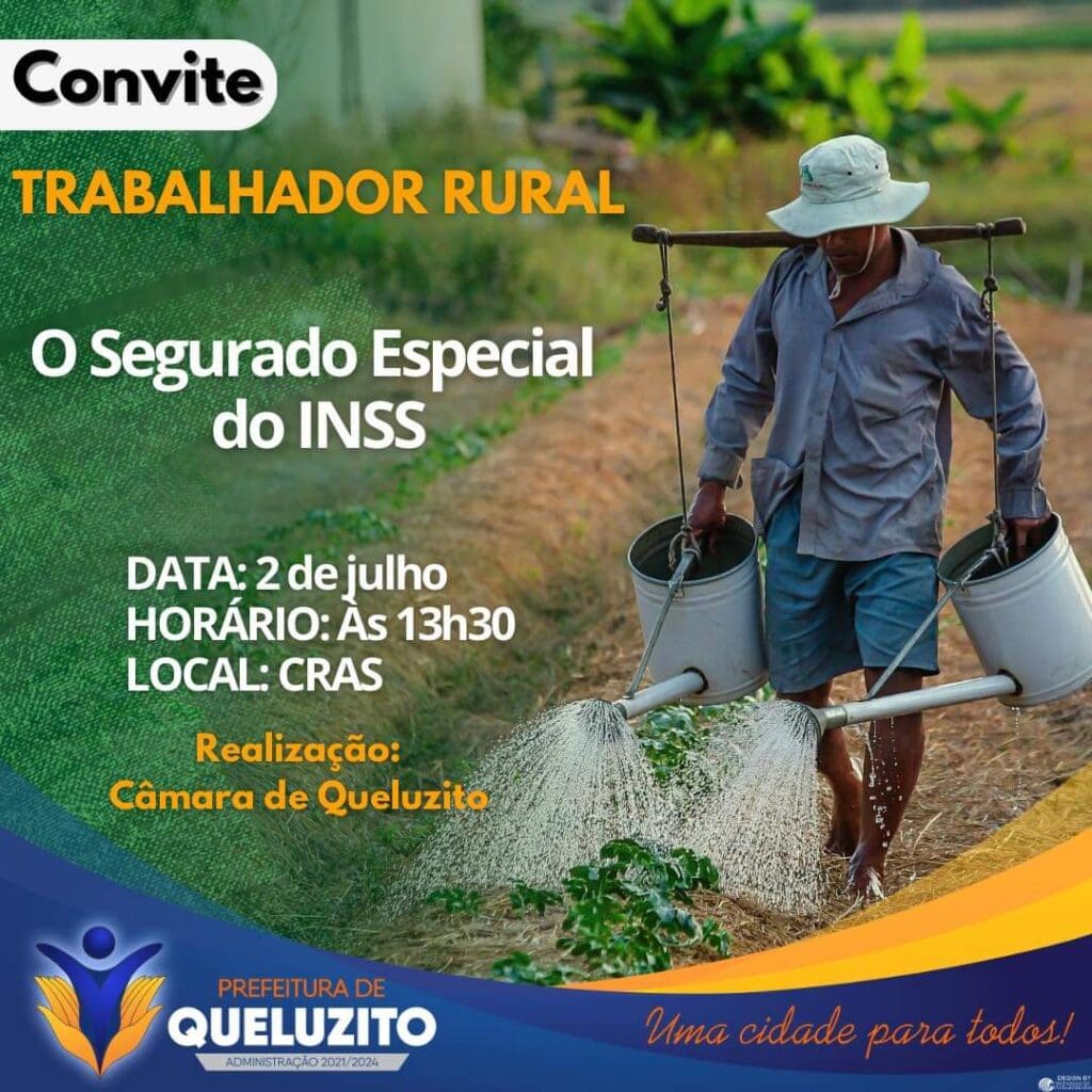 Câmara de Queluzito promove palestra sobre Seguro Especial do INSS para trabalhadores rurais