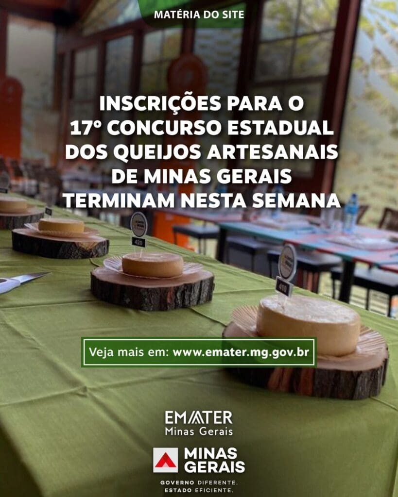 Concurso Estadual dos Queijos Artesanais de Minas Gerais encerra inscrições na próxima quinta