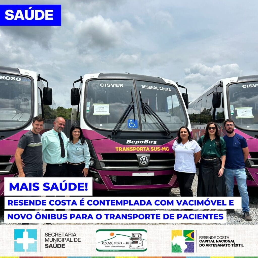 Resende Costa recebe novo ônibus e vacimóvel em cerimônia do Cisver