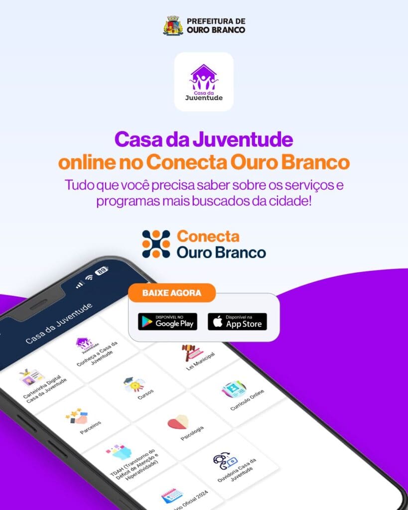 Casa da Juventude de Ouro Branco oferece acesso digital a serviços através do celular