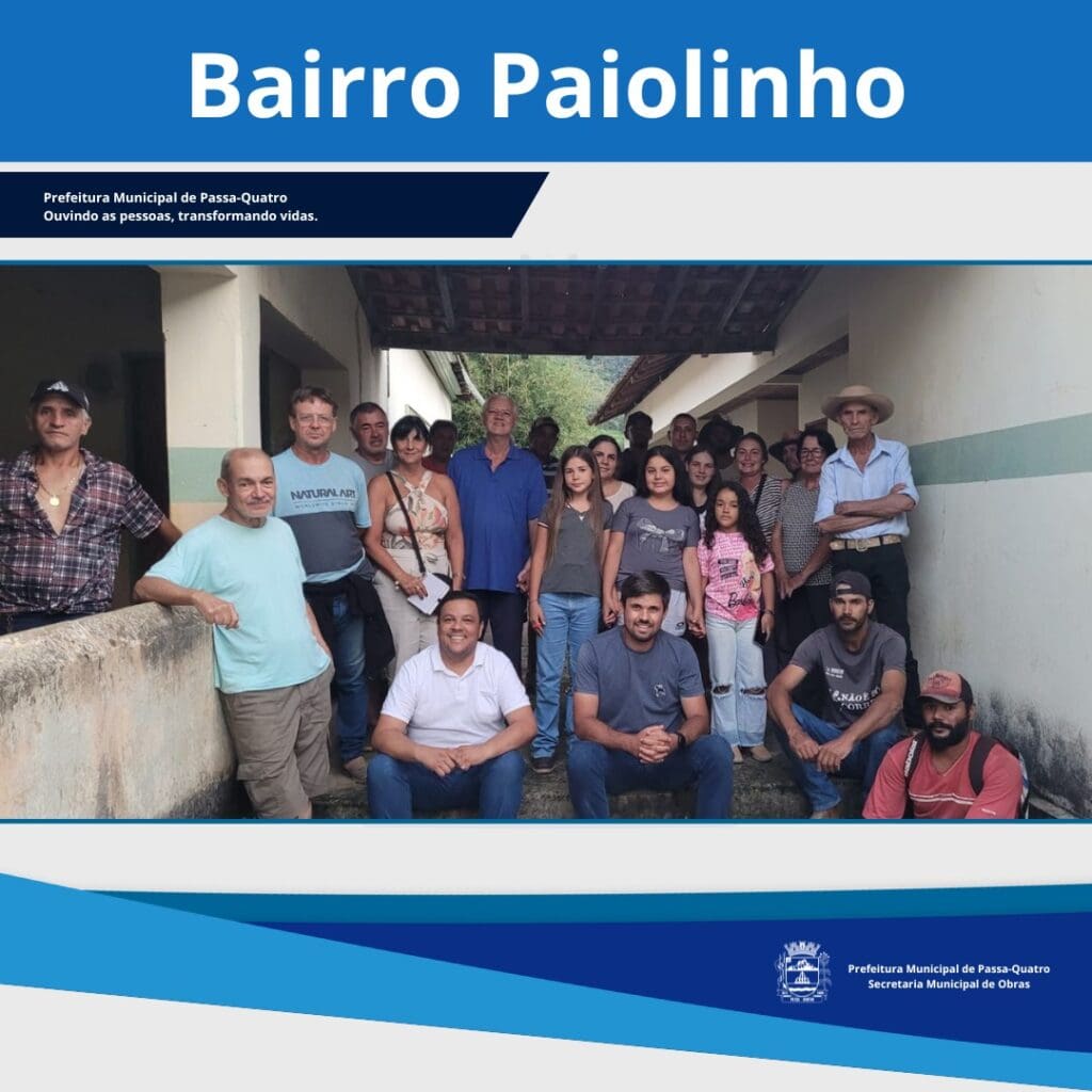 Prefeitura de Passa Quatro realiza reunião no bairro Paiolinho para ouvir demandas da comunidade