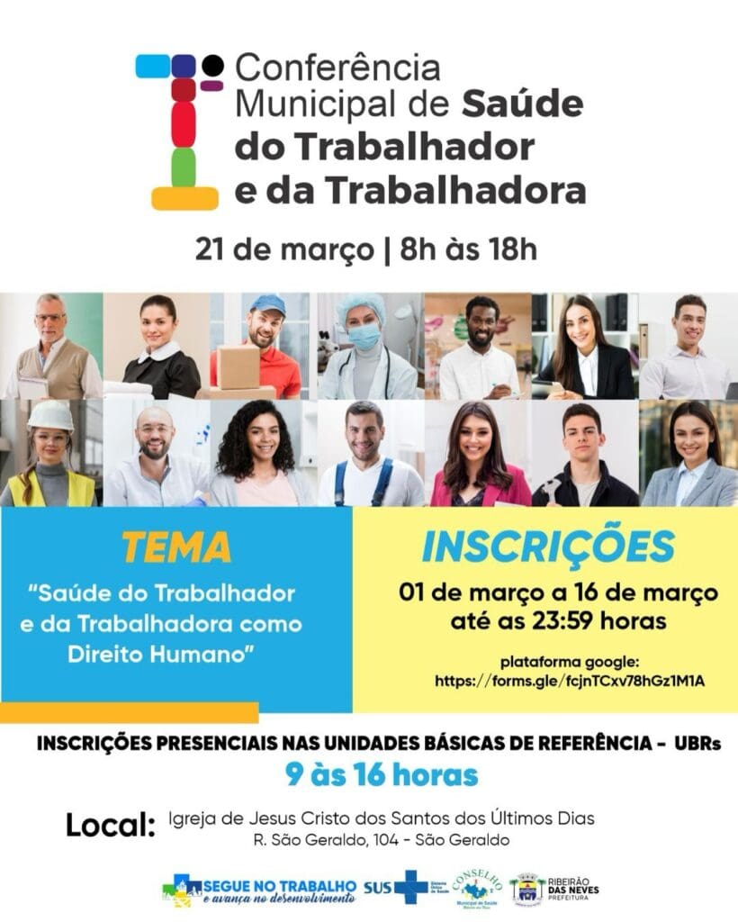 Ribeirão das Neves realiza a 1ª Conferência Municipal de Saúde do Trabalhador e Trabalhadora
