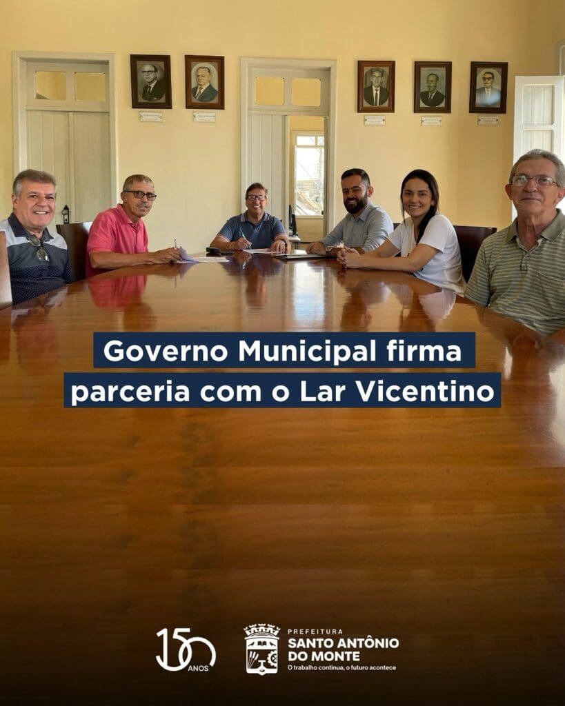 Governo Municipal de Santo Antônio do Monte firma parceria com Lar Vicentino