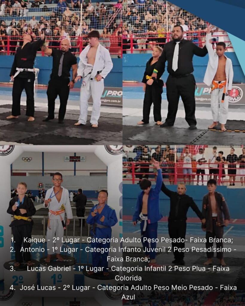 Equipe de Jiu Jitsu de Cruzília conquista 8 pódios em competição regional