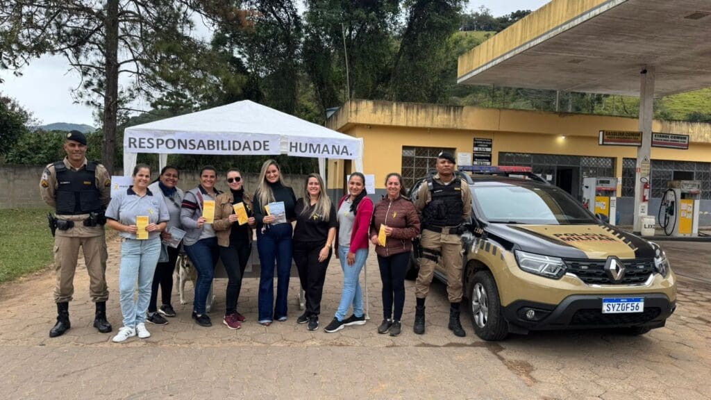 PSF Urbano e Polícia Militar realizam blitz educativa em Bocaina de Minas pelo Maio Amarelo