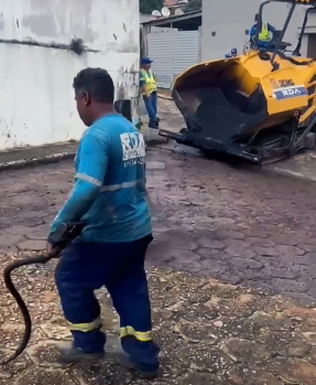 Natércia avança com obras de asfaltamento em ruas do município