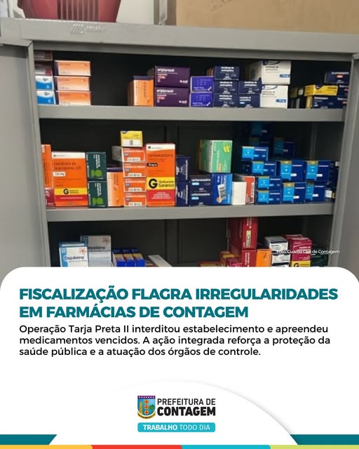 Operação flagra irregularidades em farmácias de Contagem