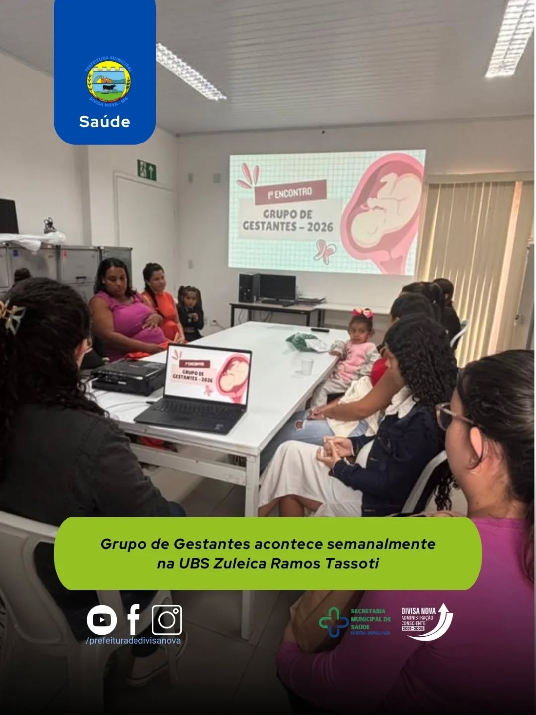 Divisa Nova inicia Grupo de Gestantes de 2026 com orientação sobre pré-natal e autocuidado