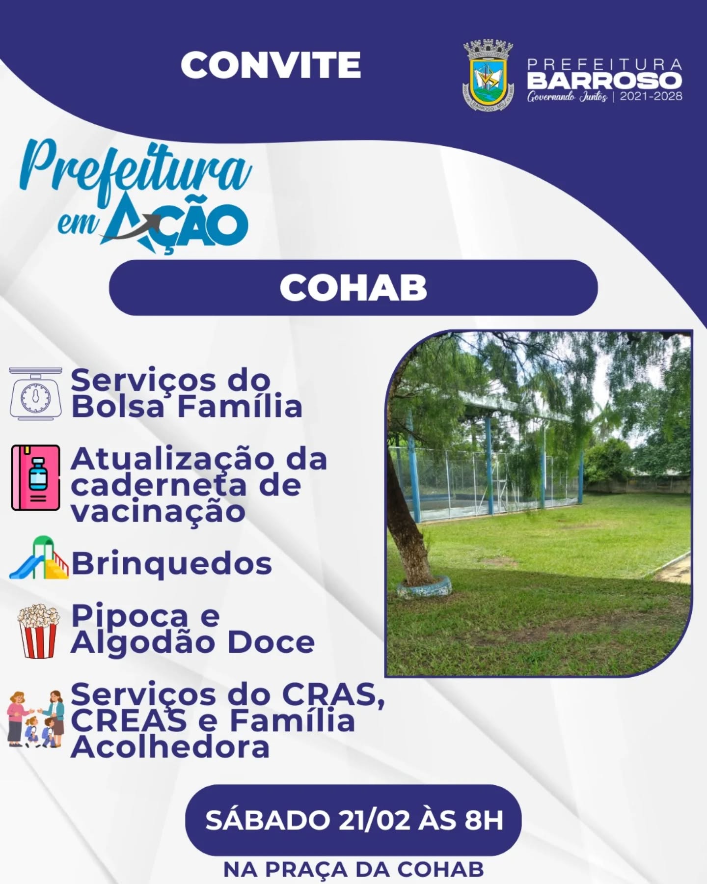 Baependi promove Prefeitura em Ação na COHAB com serviços sociais e atualização vacinal