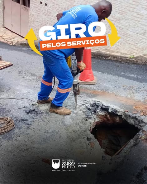 Secretaria de Obras realiza manutenção na drenagem em Ouro Preto