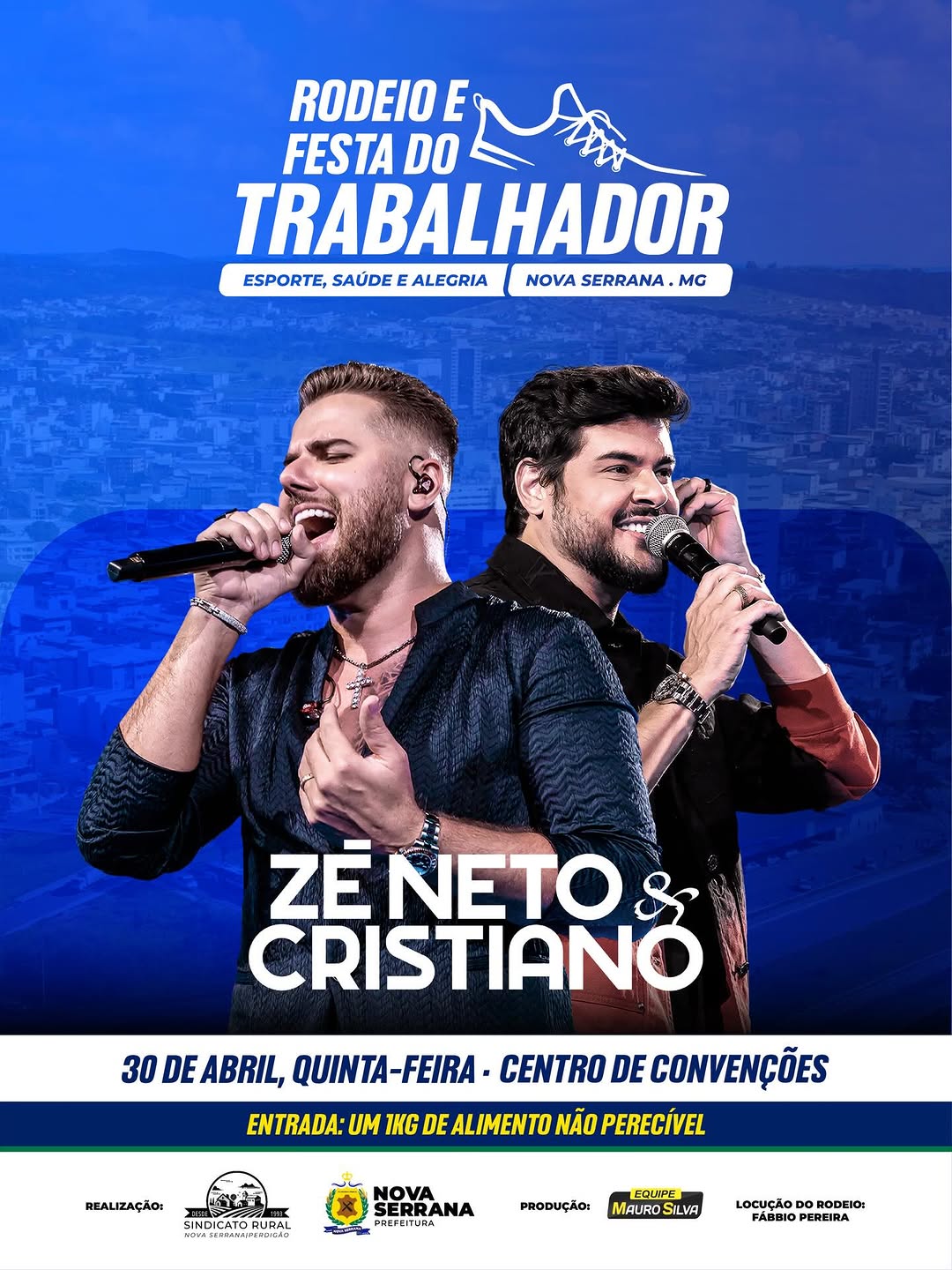 Festa do Trabalhador reúne Zé Neto & Cristiano, Natanzinho Lima e Ana Castela em Nova Serrana