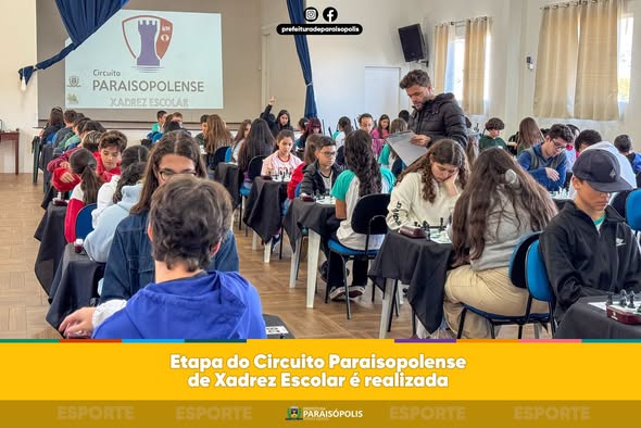Paraisópolis realiza segunda etapa do Circuito Paraisopolense de Xadrez Escolar