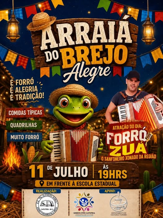 Caputira convida população para o tradicional Arraiá do Brejo Alegre com programação junina