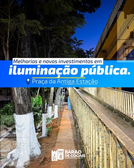 Barão de Cocais amplia melhorias urbanas com investimentos na Praça Vicente Péres