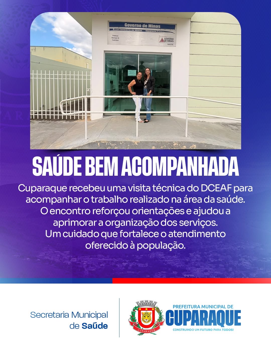 Cuparaque recebe visita técnica para acompanhamento dos serviços de saúde